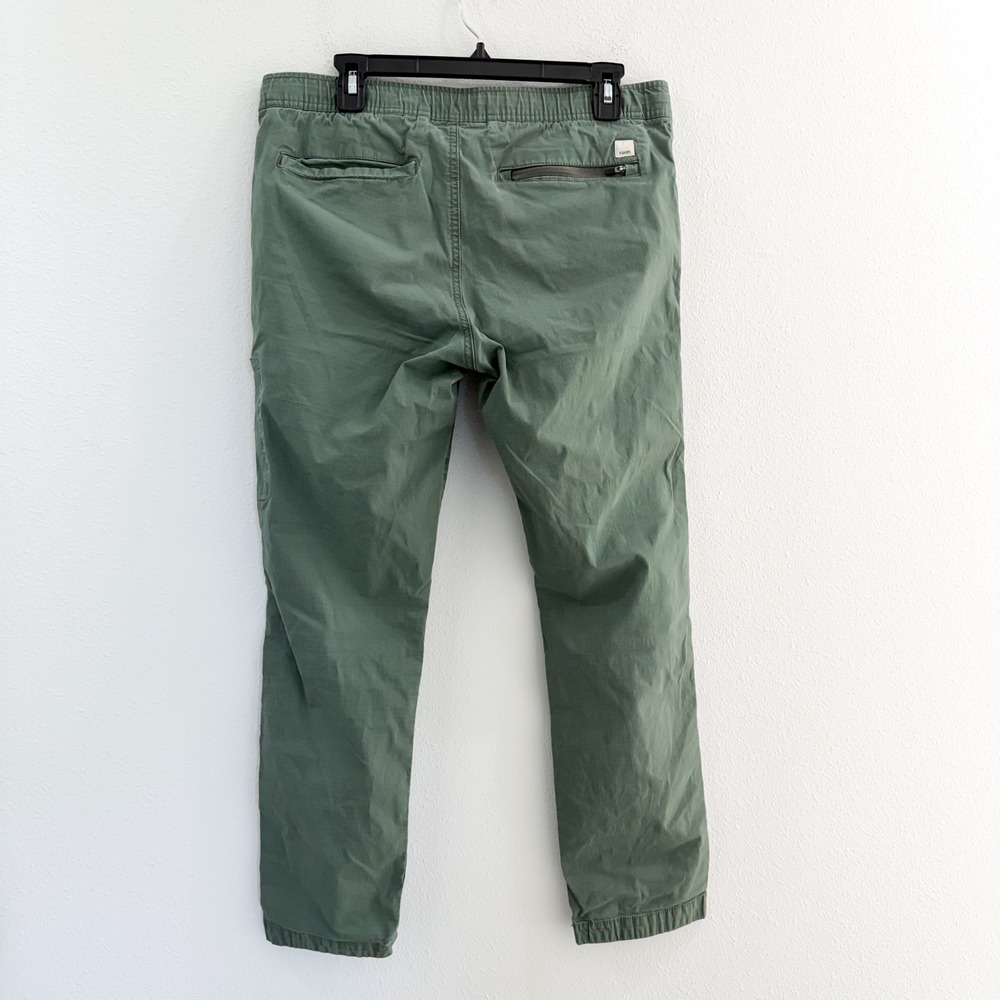 Vuori Ripstop Pants 98% Cotton Olive Green Jogger Hiking Athleisure Active L - Picture 5 of 6